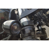 Wrap-Around Fork Indicator Turn Signal Bracket Clamps - Pair - 41mm - Black